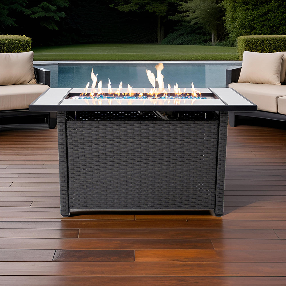 Outdoor Metal Fire Pit Table 50,000 BTUs - Propane Fuel Type