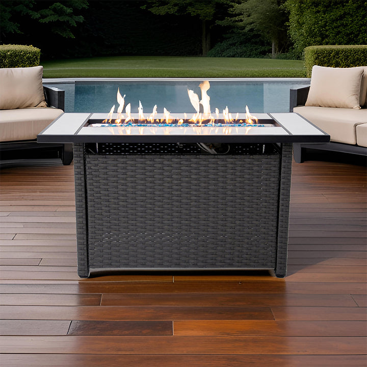 Outdoor Metal Fire Pit Table 50,000 BTUs - Propane Fuel Type