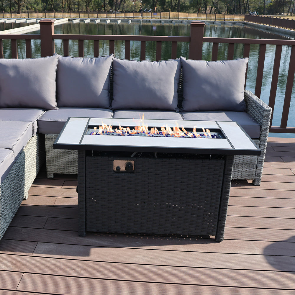 Outdoor Metal Fire Pit Table 50,000 BTUs - Propane Fuel Type - view 10