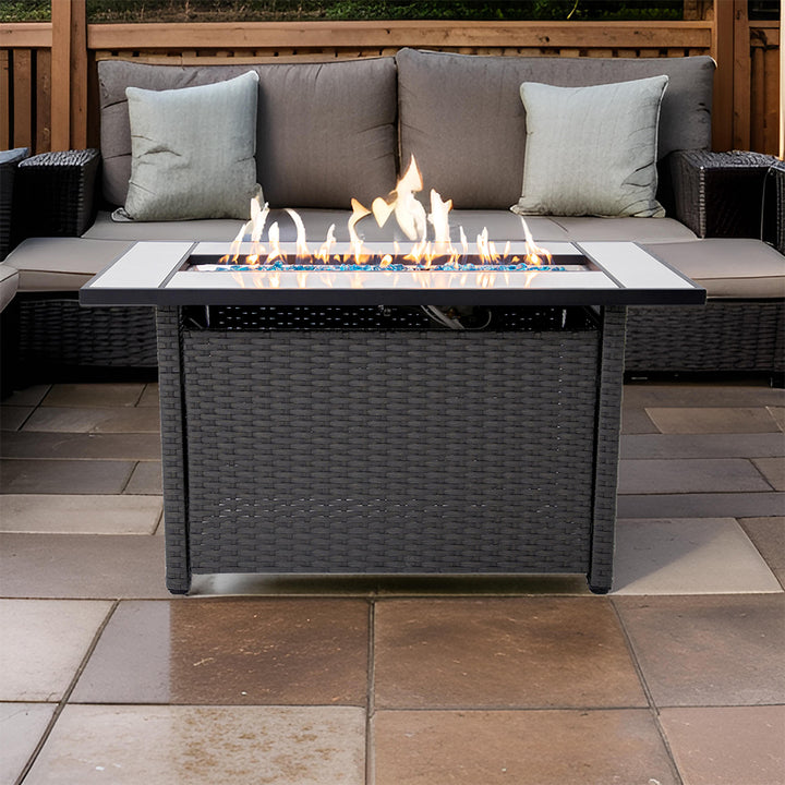 Outdoor Metal Fire Pit Table 50,000 BTUs - Propane Fuel Type