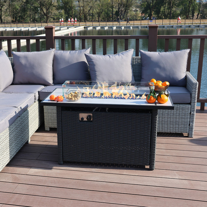Outdoor Metal Fire Pit Table 50,000 BTUs - Propane Fuel Type