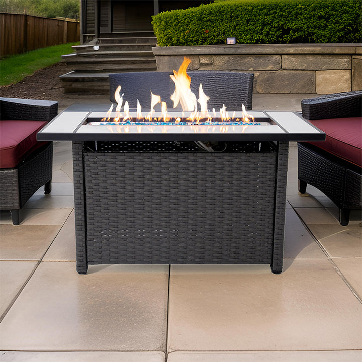 Outdoor Metal Fire Pit Table 50,000 BTUs - Propane Fuel Type