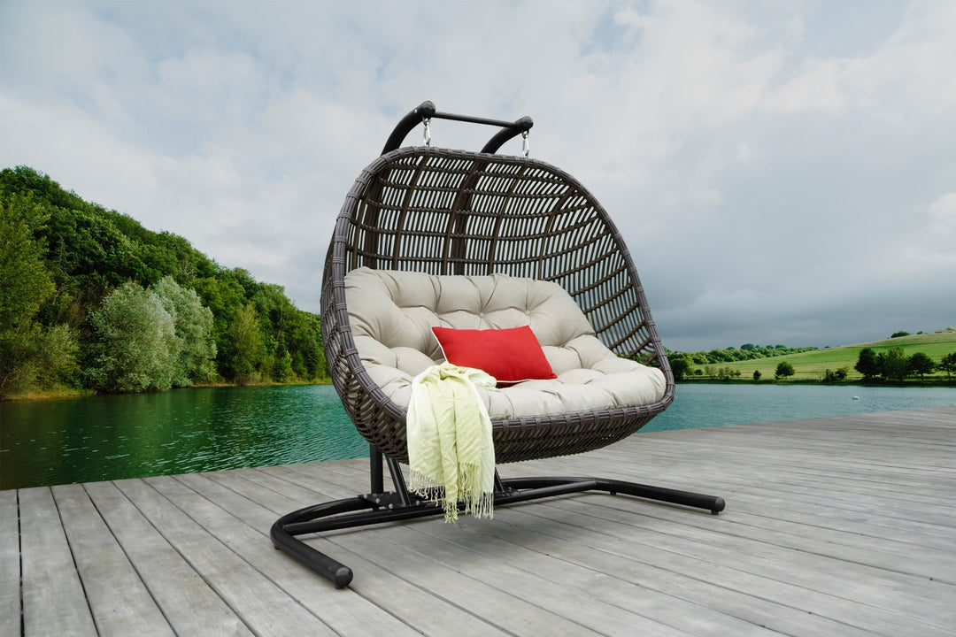 Egg Chair with Stand and Cushion for Outside Hammock Chair