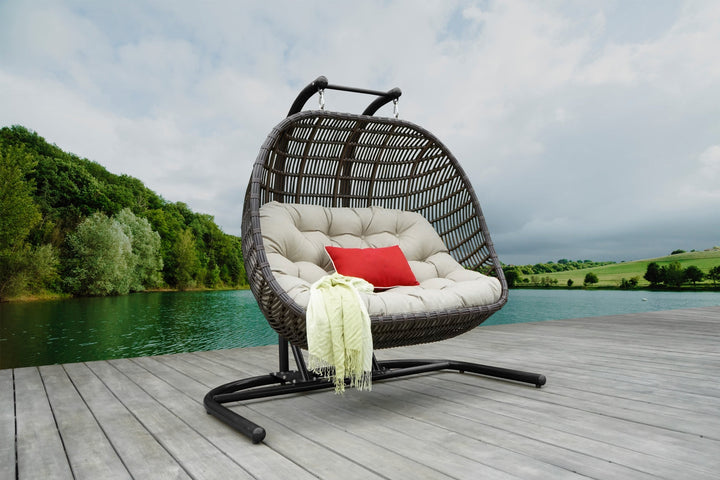 Egg Chair with Stand and Cushion for Outside Hammock Chair