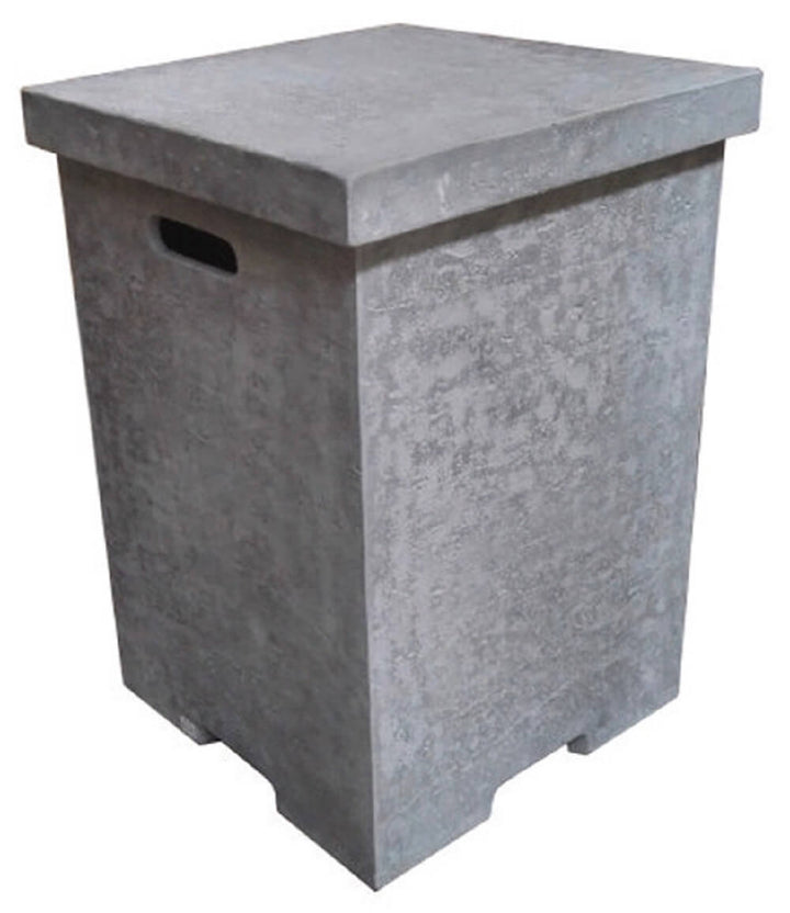 Elementi Outdoor Propane Tank Cover Hideaway Firepit Accessories Side Table - Grey