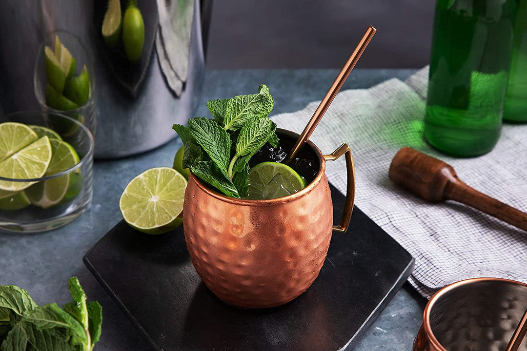 Mint Julep Cups and Moscow Mule Bundle Gift Set - 16 Piece Set