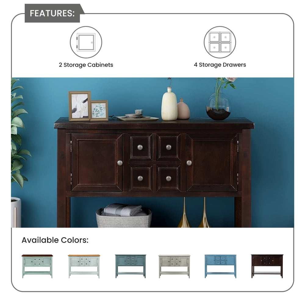Buffet Sideboard Living Room Console Table - Espresso