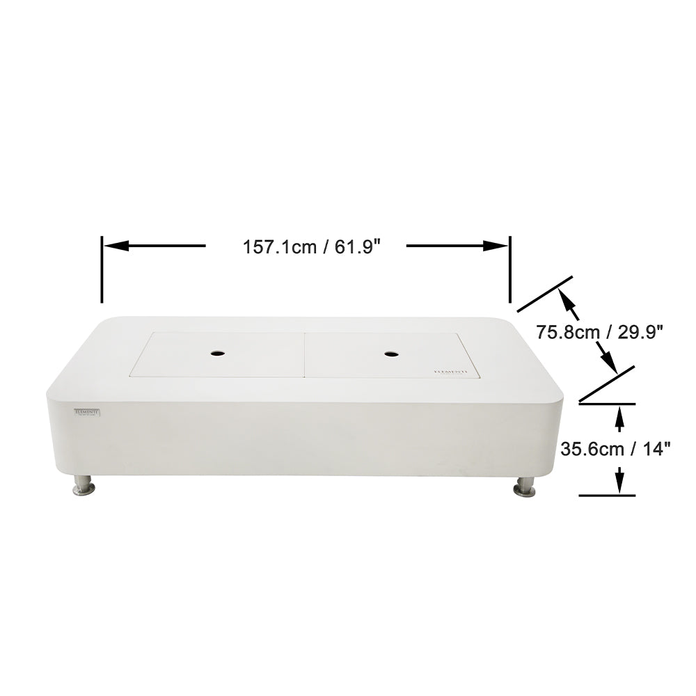 Elementi Sydney Ethanol Fire Pit 61.9 x 29.9 Inches