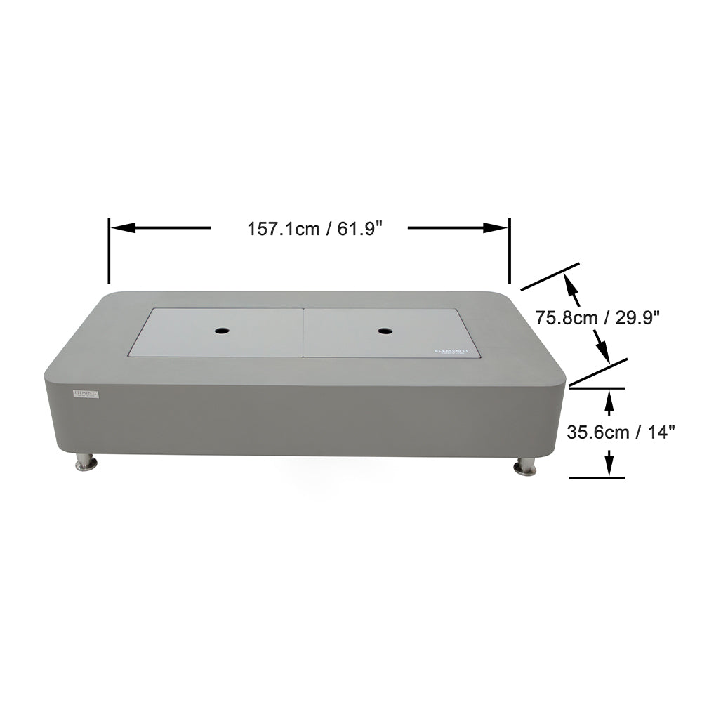 Elementi Sydney Ethanol Fire Pit 61.9 x 29.9 Inches - view 14