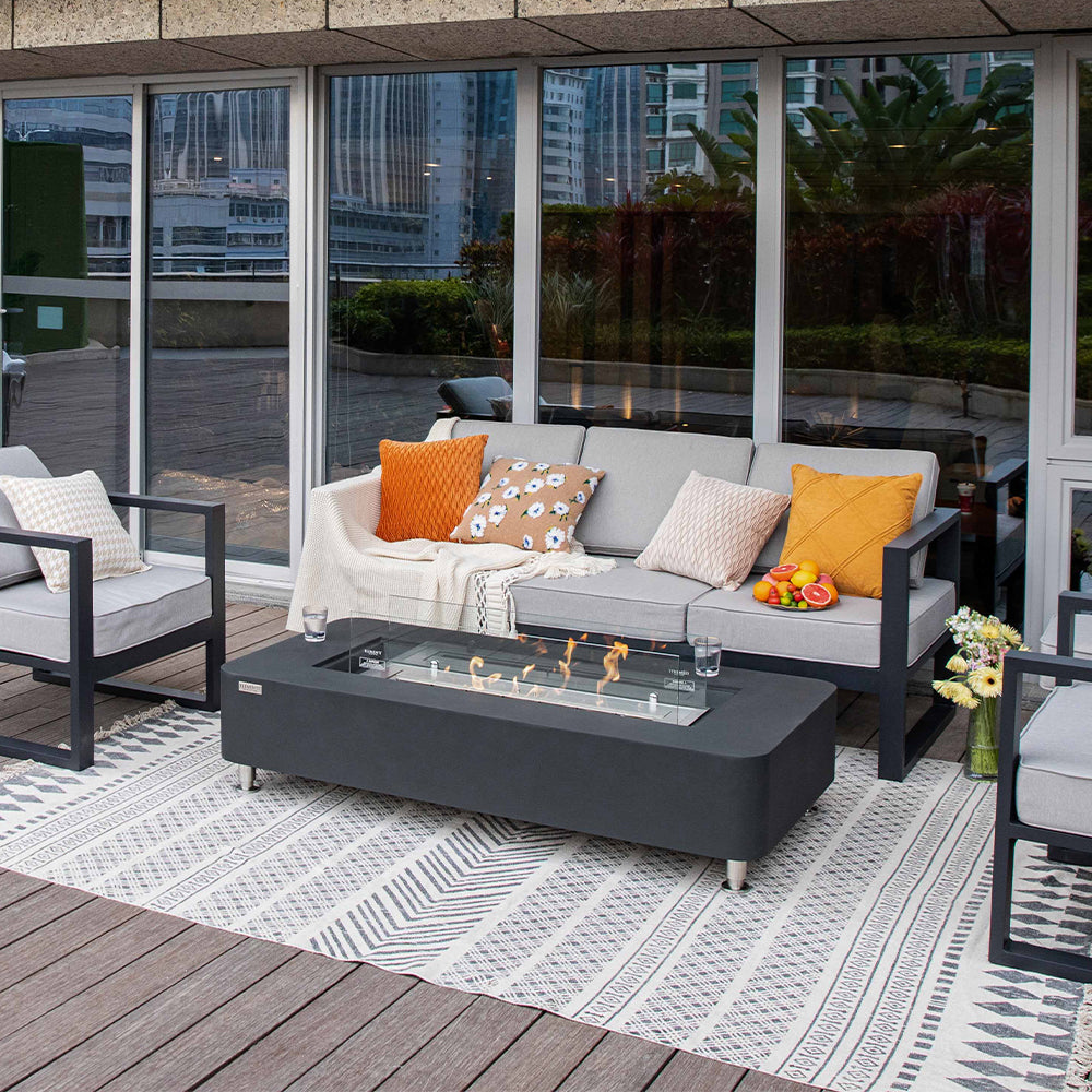 Elementi Sydney Ethanol Fire Pit 61.9 x 29.9 Inches