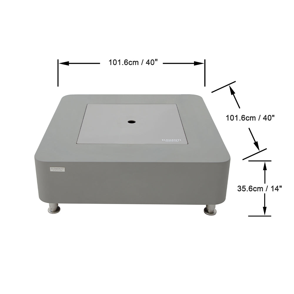 Elementi Perth Ethanol Fire Pit 40 x 40 Inches