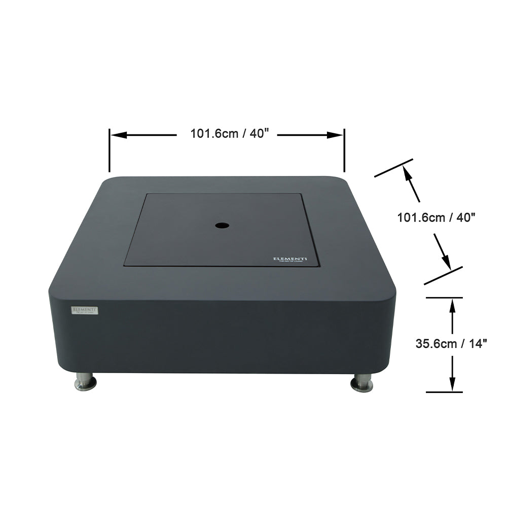 Elementi Perth Ethanol Fire Pit 40 x 40 Inches