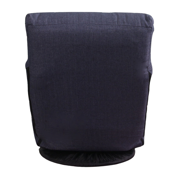 Adjustable Floor Lounger Chair and Ottoman Set - Dark Blue