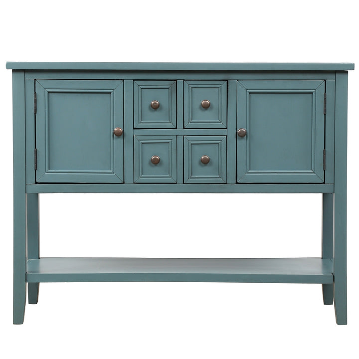 Buffet Sideboard Living Room Console Table - Steel Blue