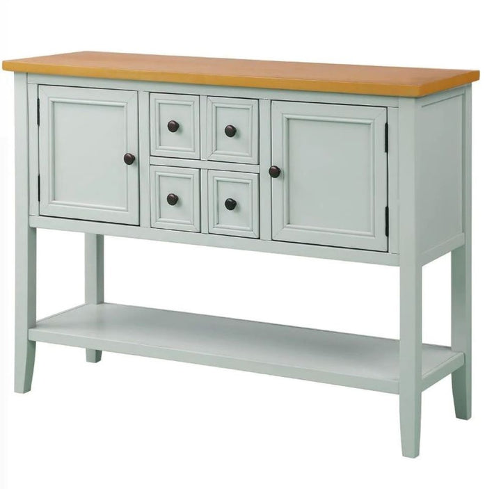 Buffet Sideboard Living Room Console Table - Lime White