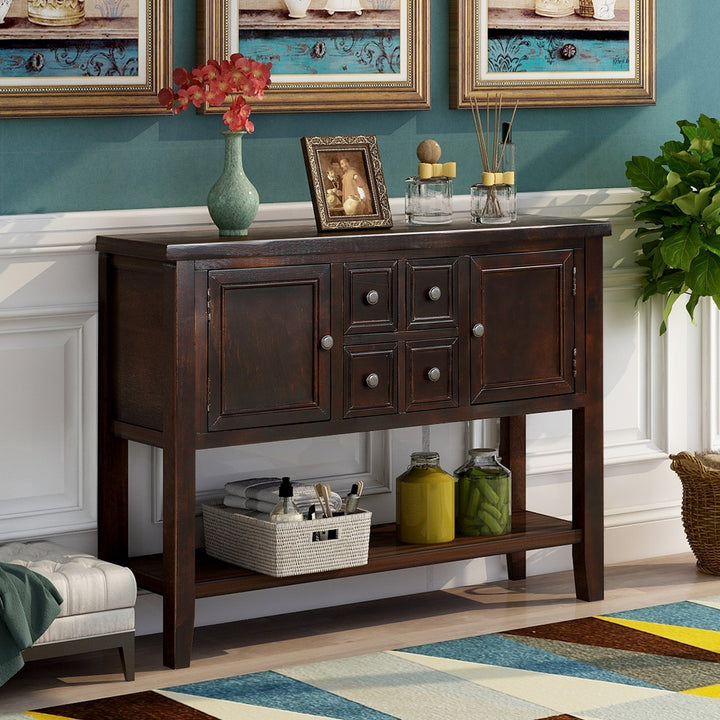 Buffet Sideboard Living Room Console Table - Espresso