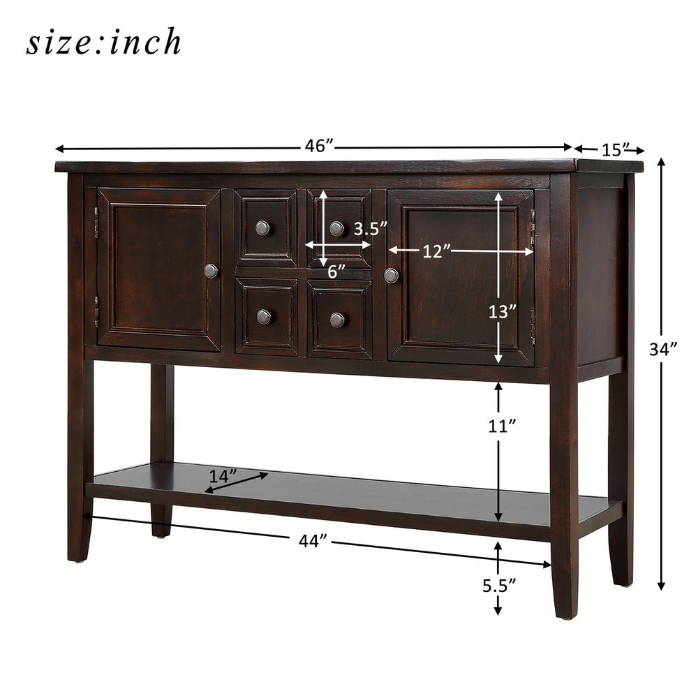 Buffet Sideboard Living Room Console Table - Espresso