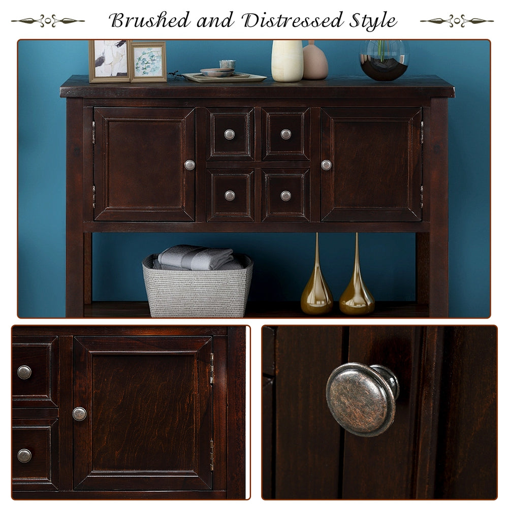 Buffet Sideboard Living Room Console Table - Espresso
