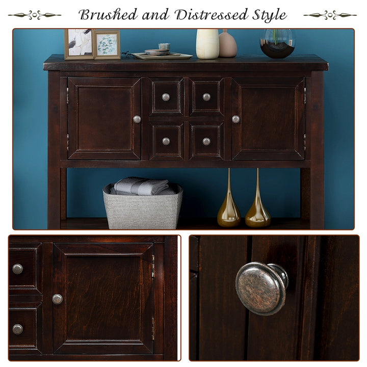 Buffet Sideboard Living Room Console Table - Espresso
