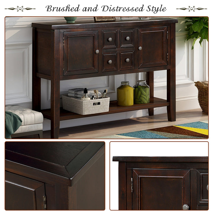 Buffet Sideboard Living Room Console Table - Espresso