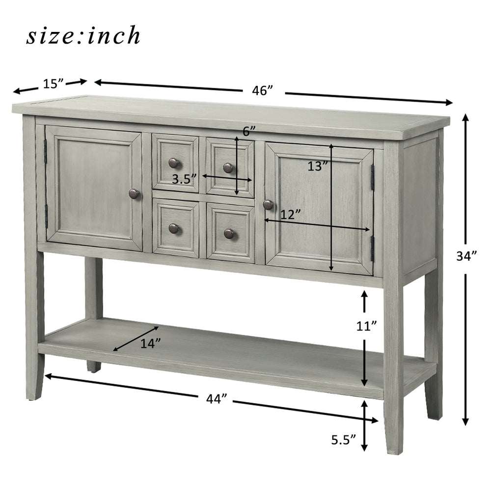 Buffet Sideboard Living Room Console Table - Antique Grey