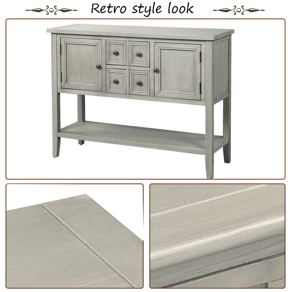 Buffet Sideboard Living Room Console Table - Antique Grey