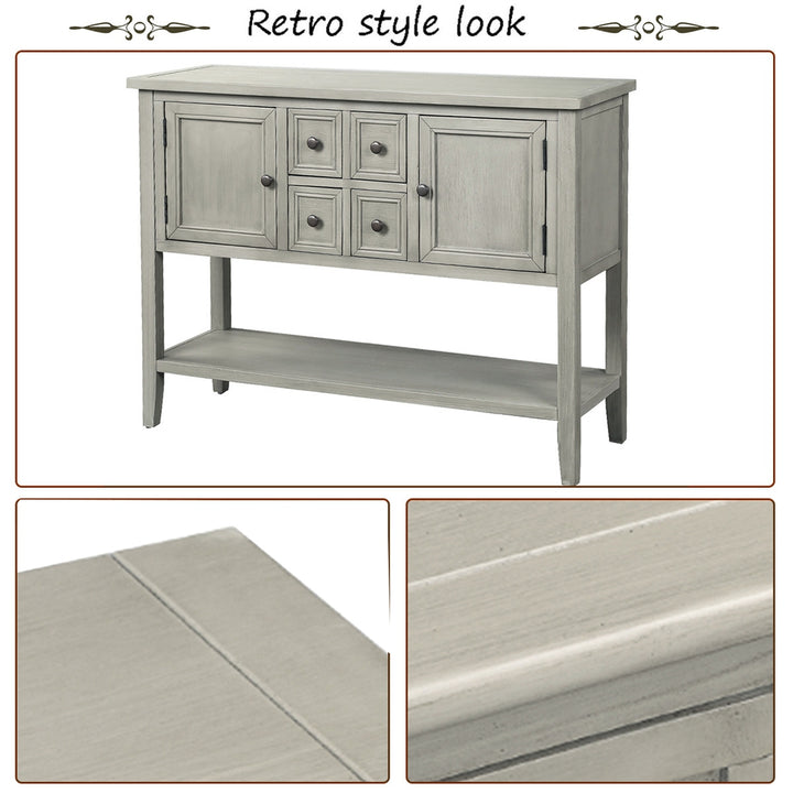 Buffet Sideboard Living Room Console Table - Antique Grey