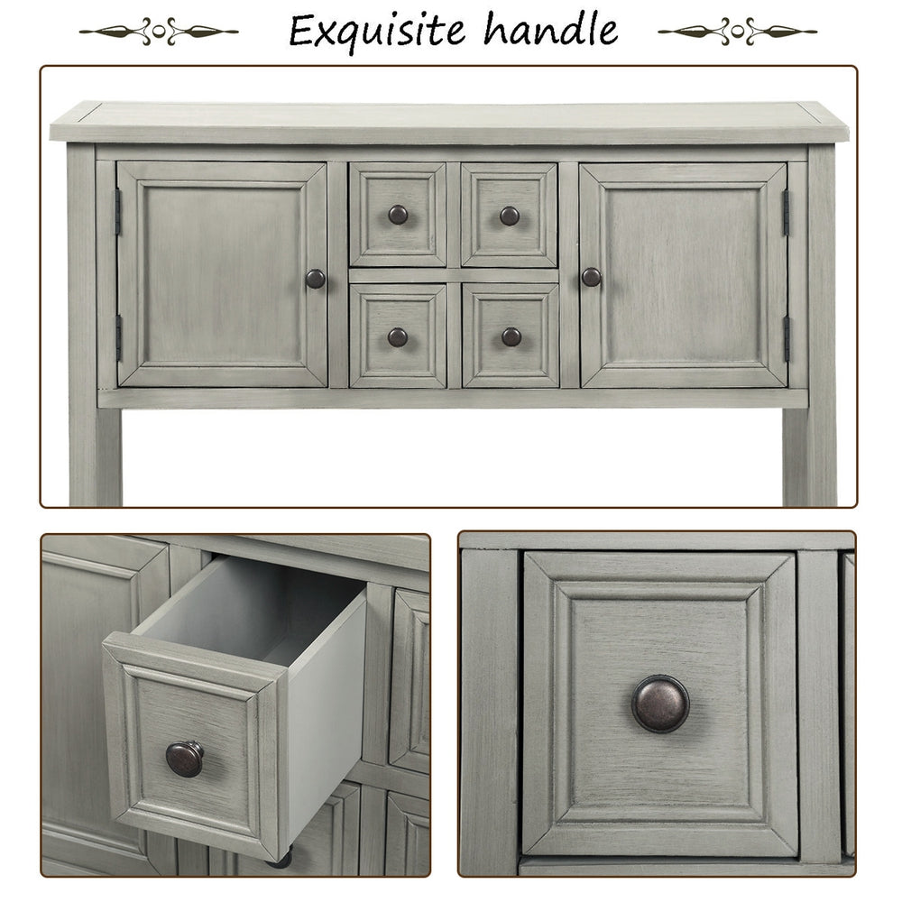 Buffet Sideboard Living Room Console Table - Antique Grey