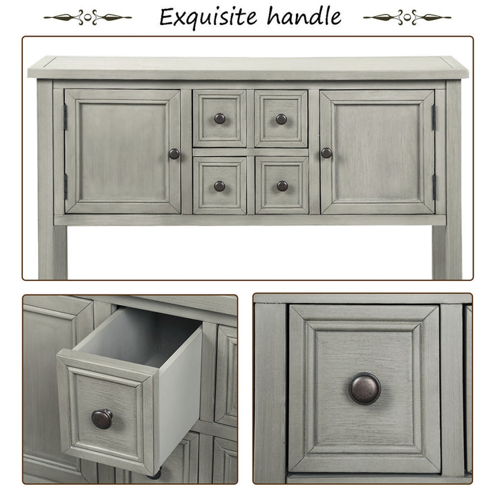 Buffet Sideboard Living Room Console Table - Antique Grey
