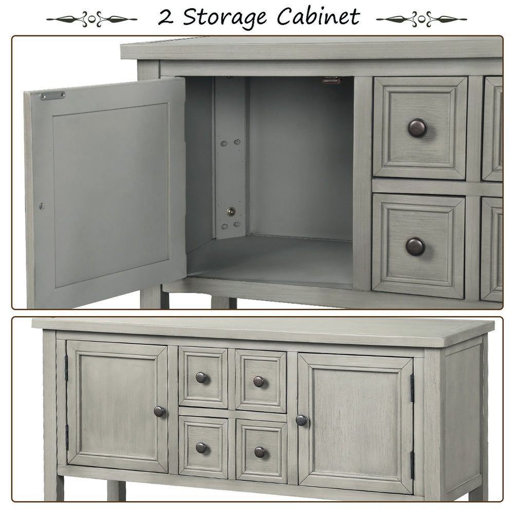 Buffet Sideboard Living Room Console Table - Antique Grey