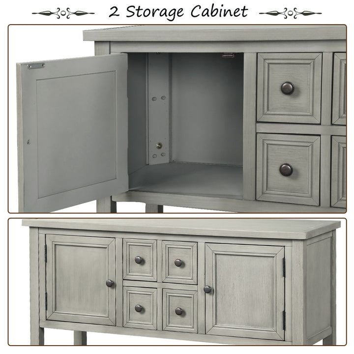 Buffet Sideboard Living Room Console Table - Antique Grey