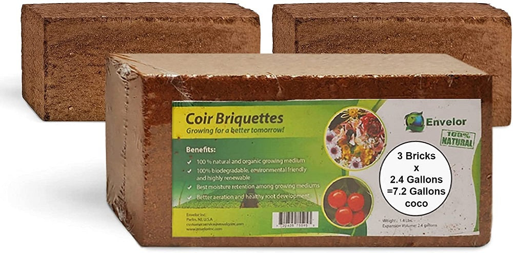 Coir Growing Medium Coco Potting Soil 1.5-lb Block