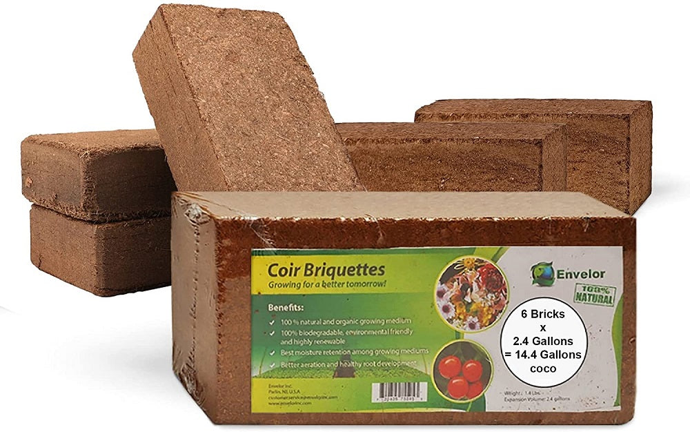 Coir Growing Medium Coco Potting Soil 1.5-lb Block