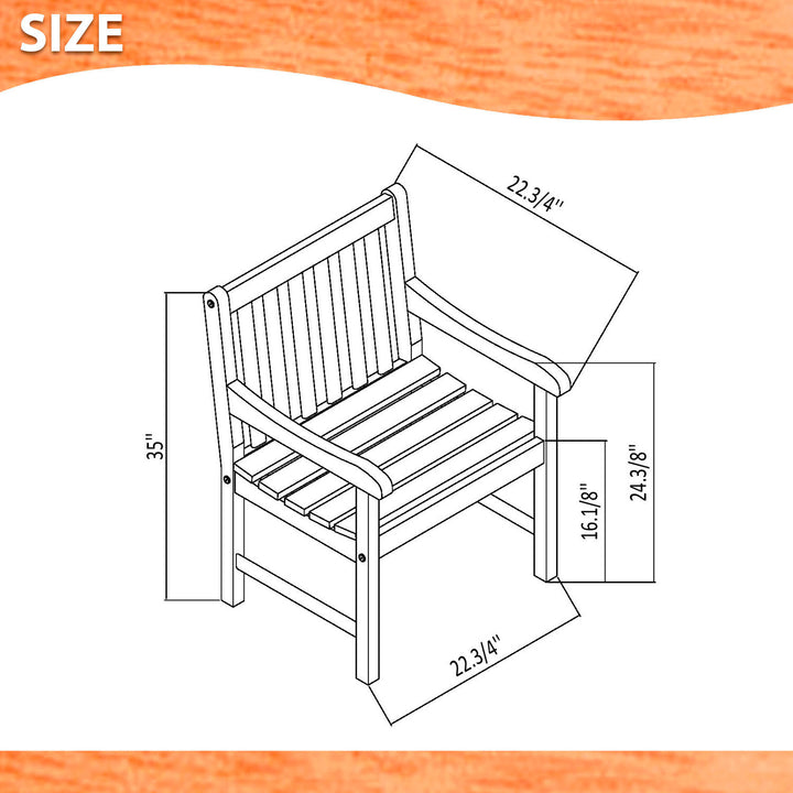 Milano 5 Piece Eucalyptus Patio Conversation Set
