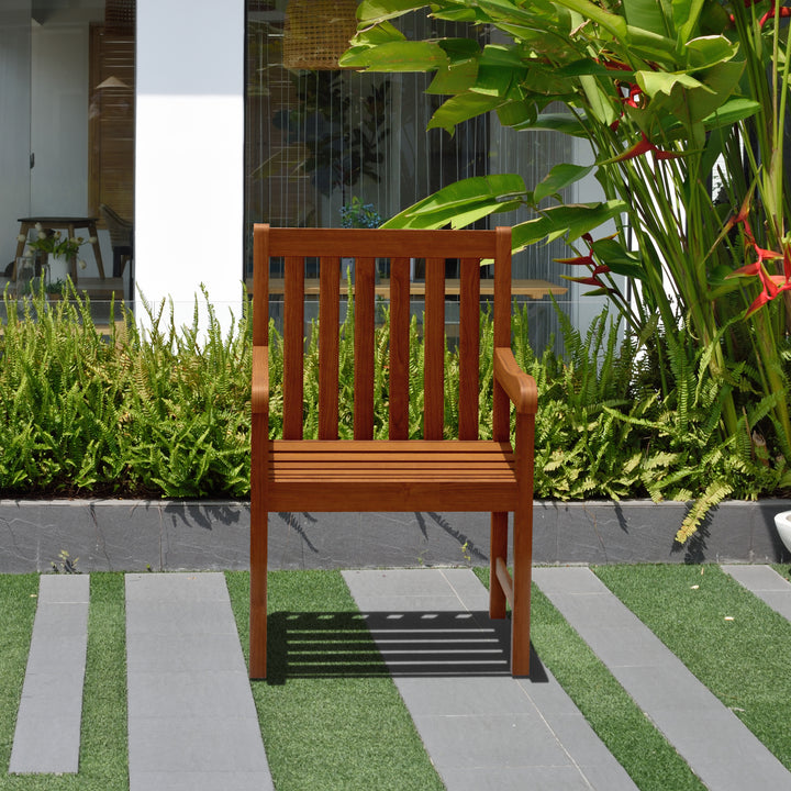 Milano 5 Piece Eucalyptus Patio Conversation Set