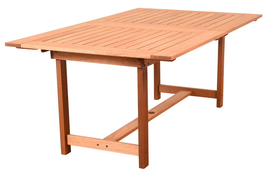 Damian 7 Piece Extendable Eucalyptus Patio Dining Set