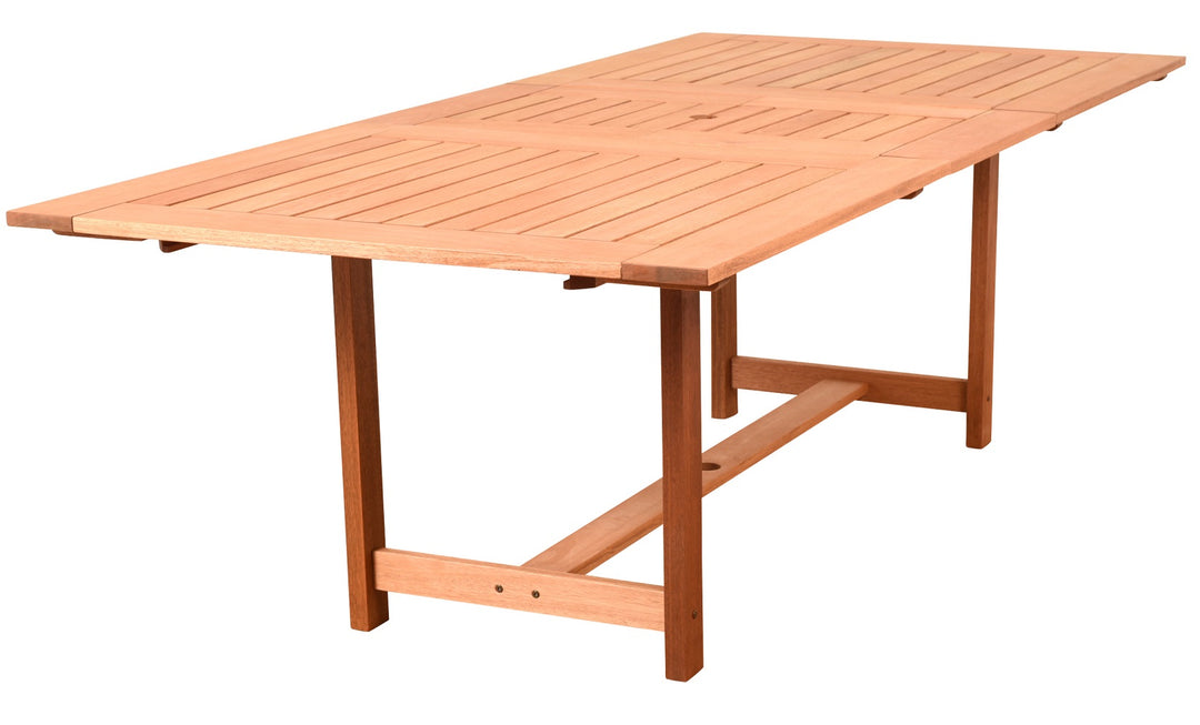Damian 7 Piece Extendable Eucalyptus Patio Dining Set