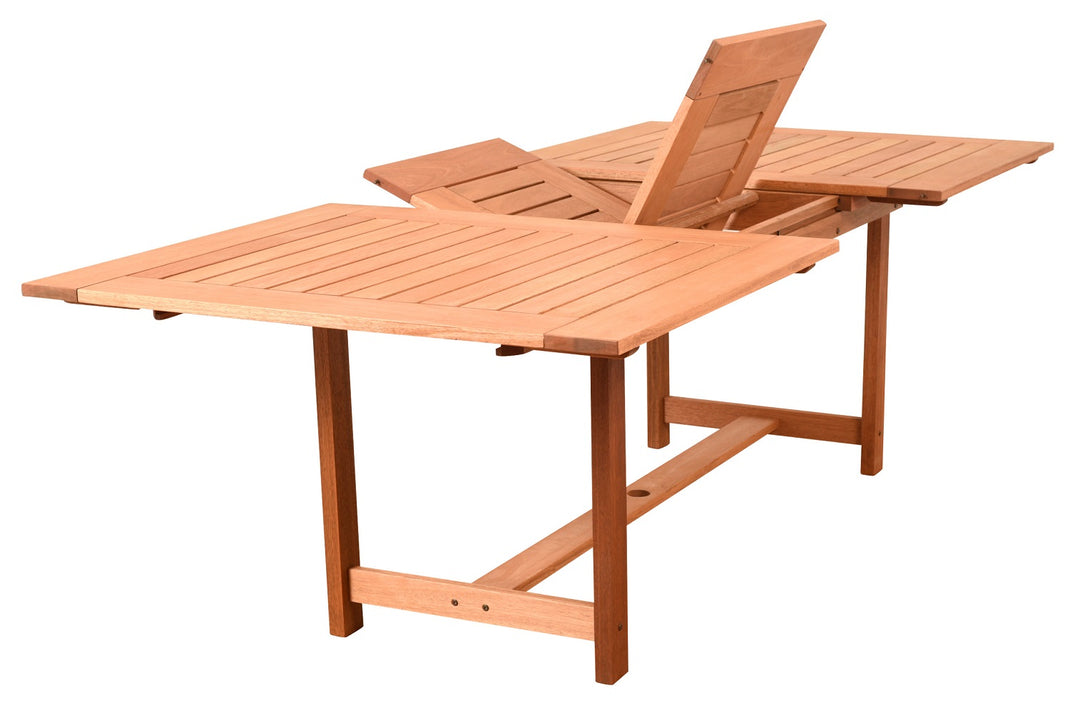 Damian 7 Piece Extendable Eucalyptus Patio Dining Set