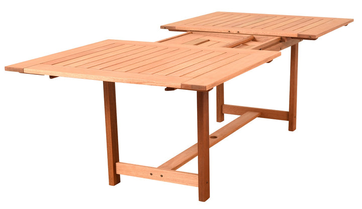 Damian 7 Piece Extendable Eucalyptus Patio Dining Set