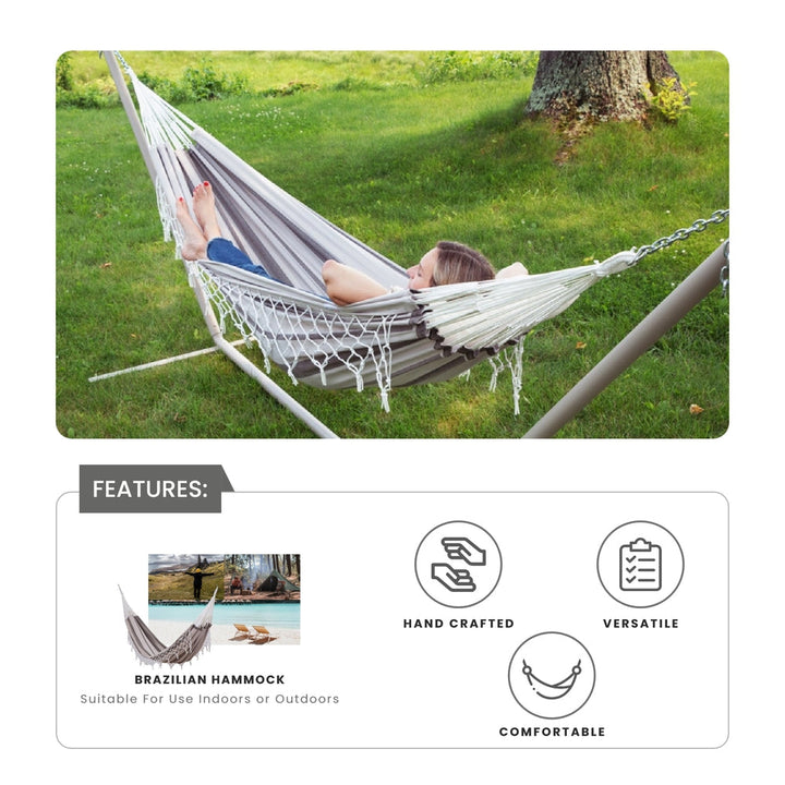 Brazilian Patio Hammock - Double - Stripes