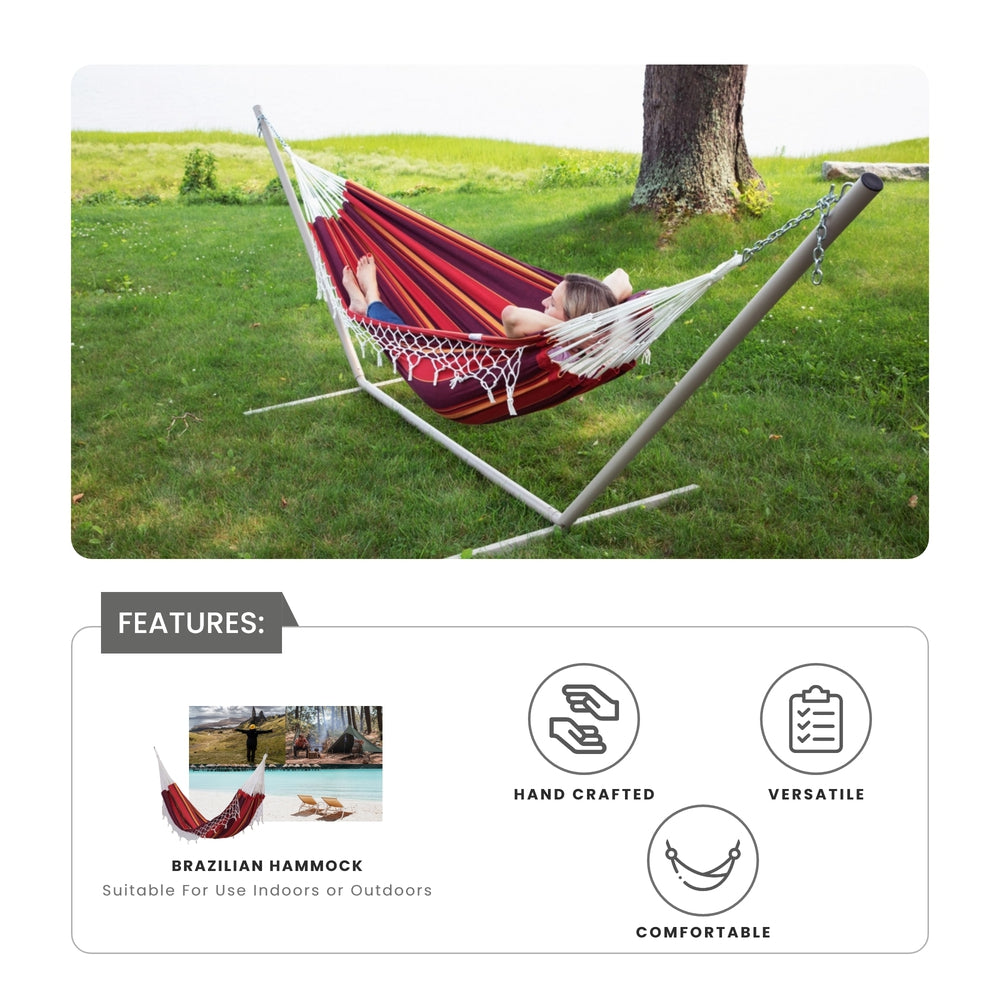 Brazilian Patio Hammock - Double - Stripes