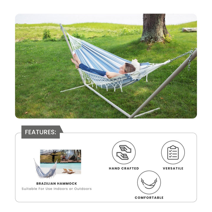 Brazilian Patio Hammock - Double - Stripes