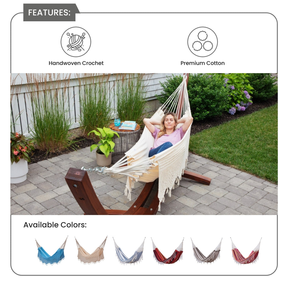 Bahia Brazilian Patio Hammock - Single - Natural