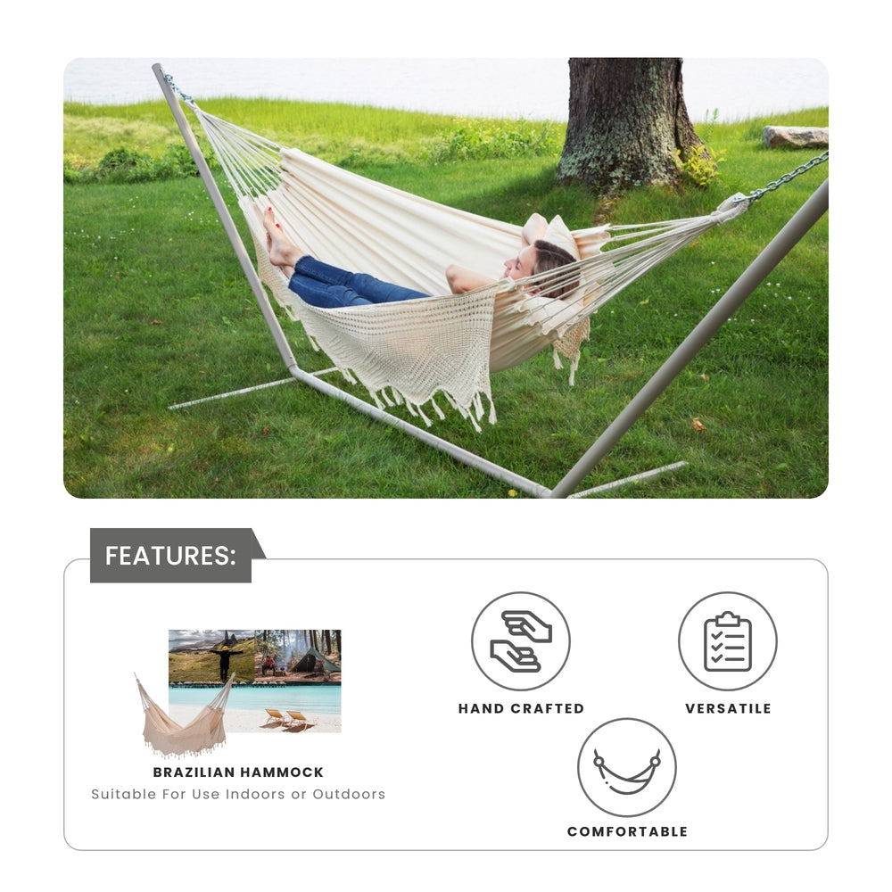 Bahia Brazilian Patio Hammock - Single - Natural