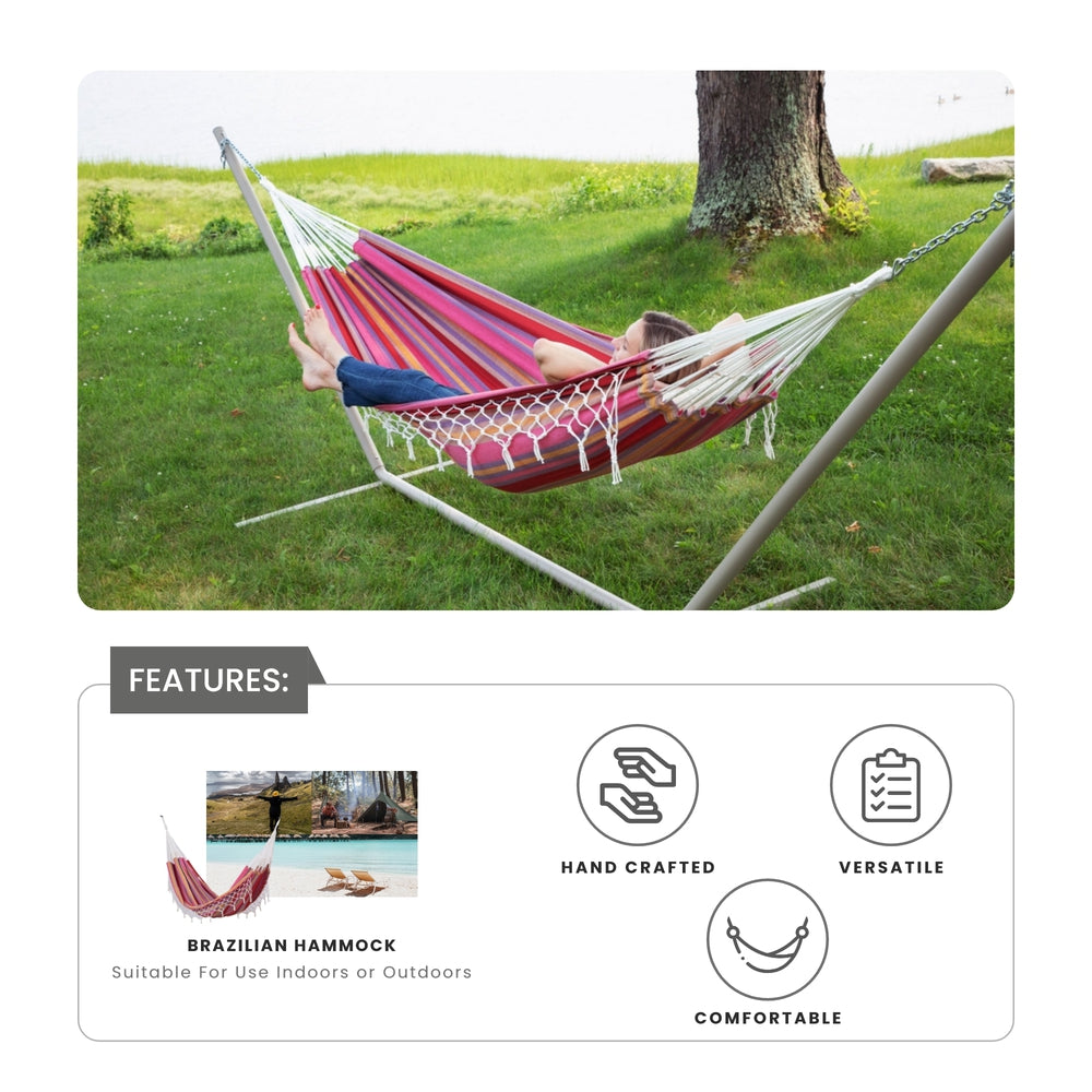 Brazilian Patio Hammock - Double - Stripes