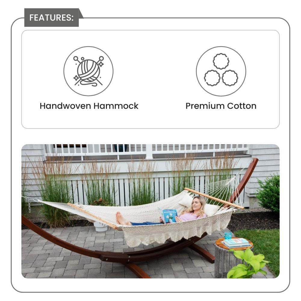 Bahia Patio Hammock - Single - Natural Closeweave