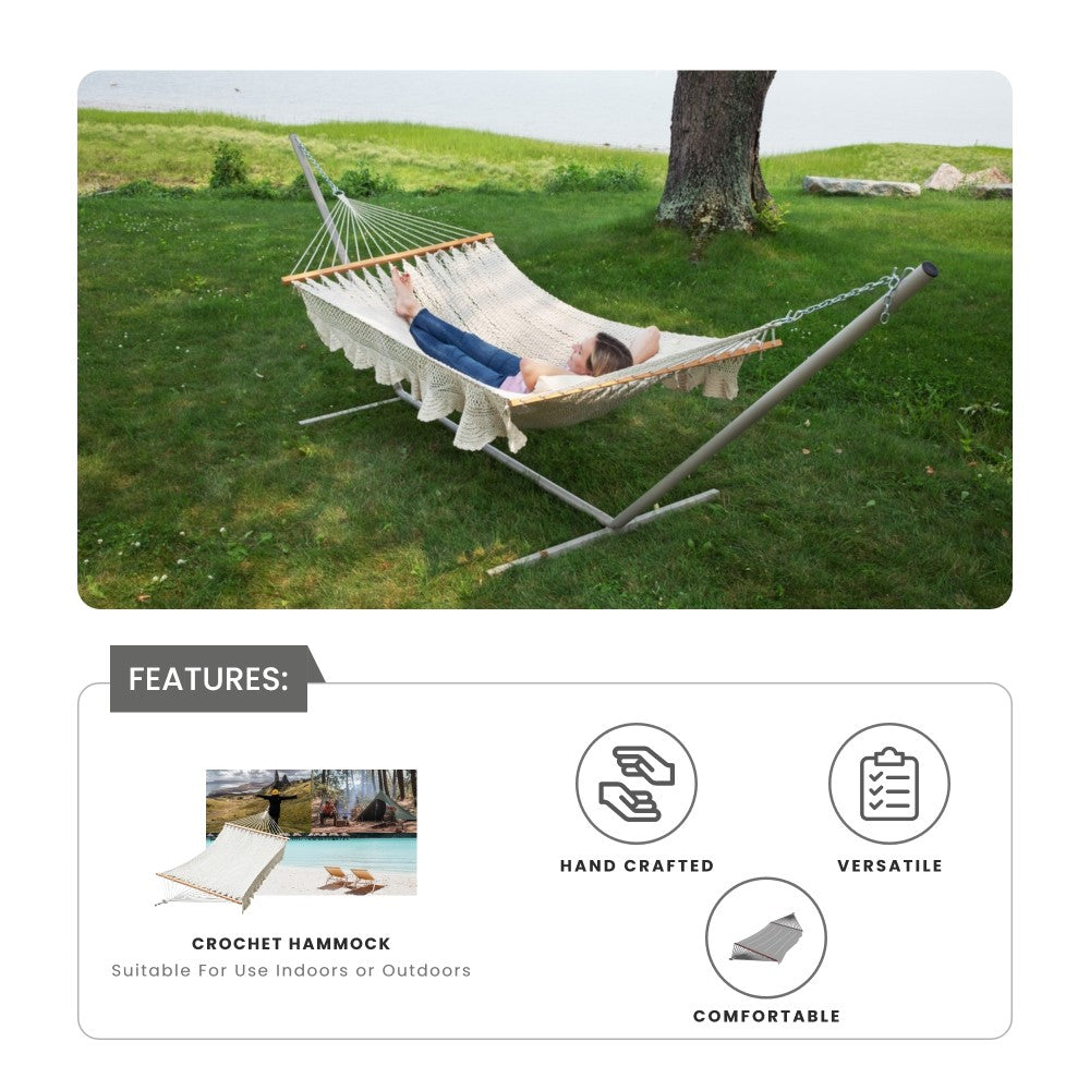Bahia Patio Hammock - Single - Natural Closeweave