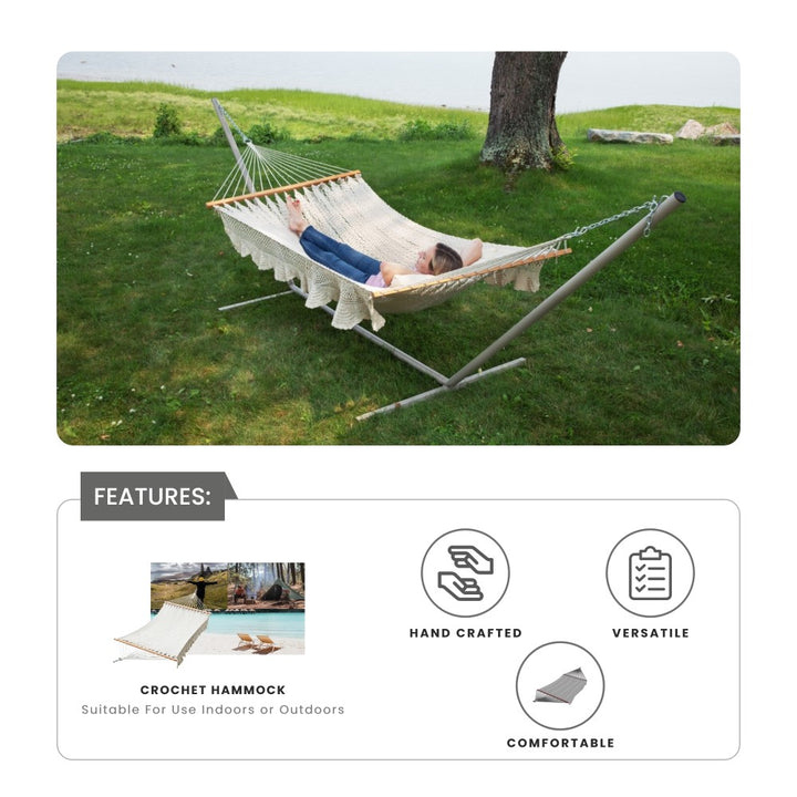 Bahia Patio Hammock - Single - Natural Closeweave