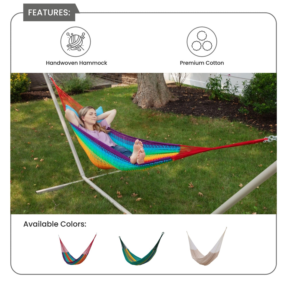 Acapulco Mexican Patio Hammock - Single - Rainbow