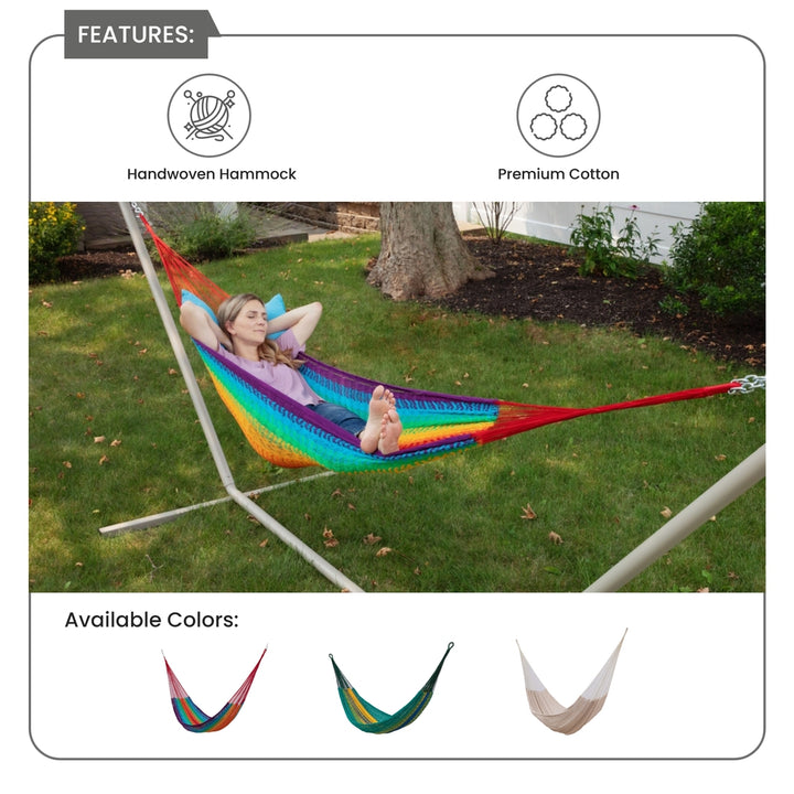 Acapulco Mexican Patio Hammock - Single - Rainbow